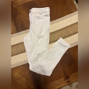 UEC LOFT The Skinny white Denim Jean with Frayed Hem Petite Size 30
